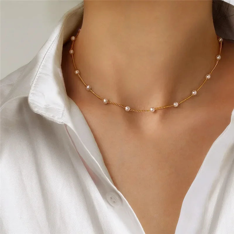 Aurora Pearl Cascade Necklace