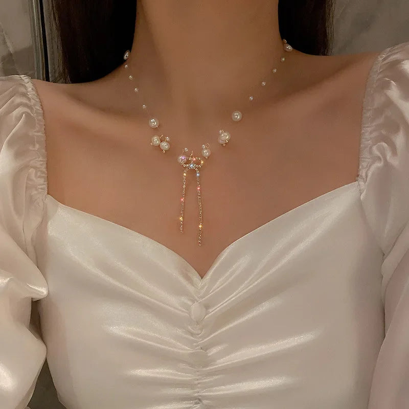 Aurora Pearl Cascade Necklace