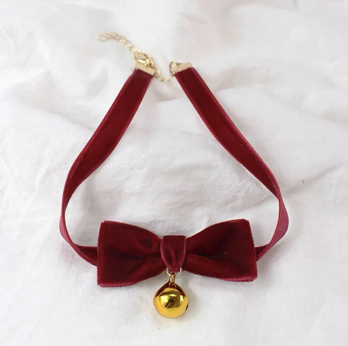 Holly Bell Ribbon Choker