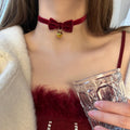 Holly Bell Ribbon Choker