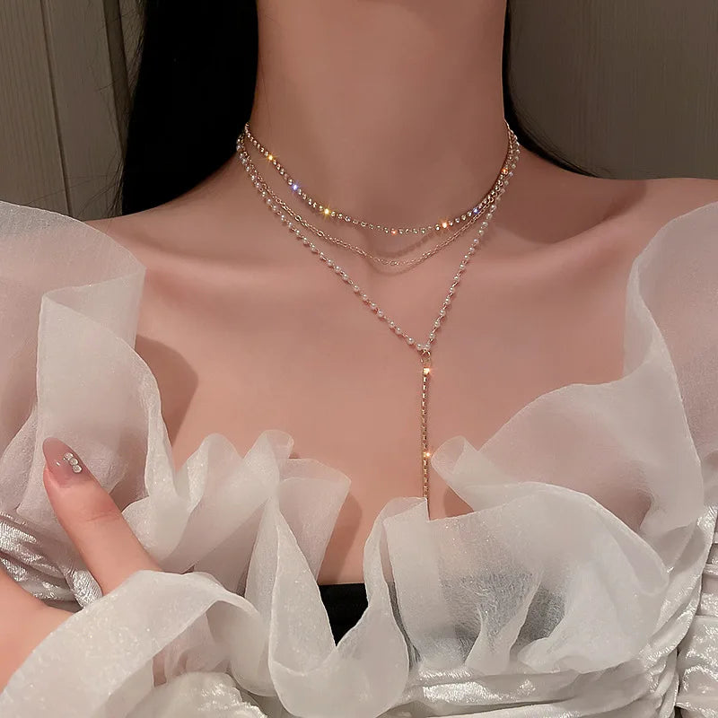 Aurora Pearl Cascade Necklace