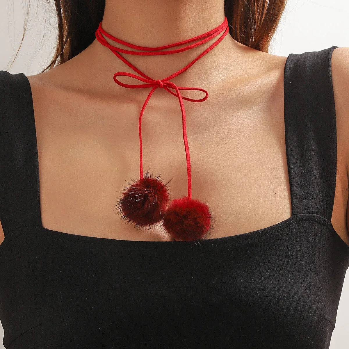 Holly Bell Ribbon Choker