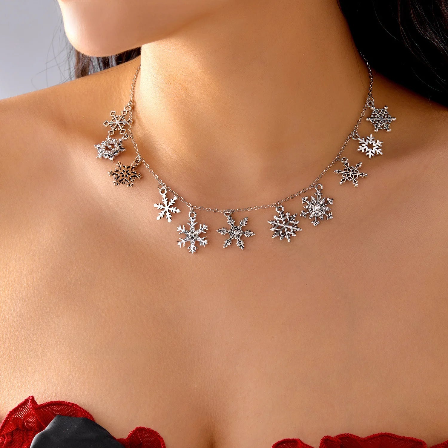 Christmas Charm Snowflake Necklace